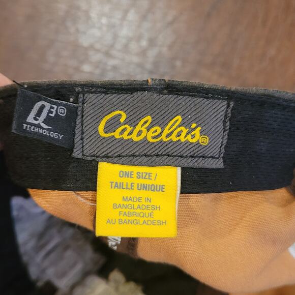 Cabela's legendary outfitter camouflage camo adjustable strap one size hat - Picture 9 of 10